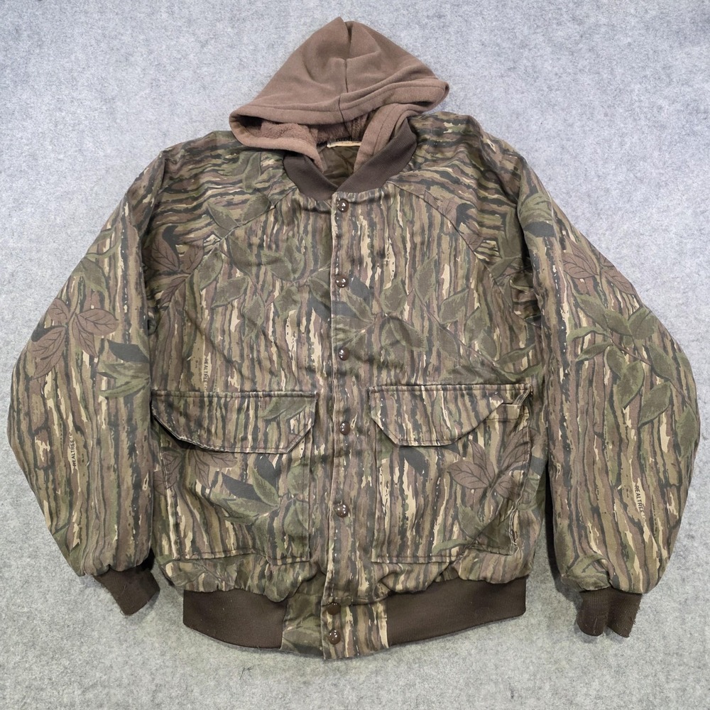 Vintage RedHead Jacket Mens Large Realtree Camo Hooded Quilted Insulated Hunting